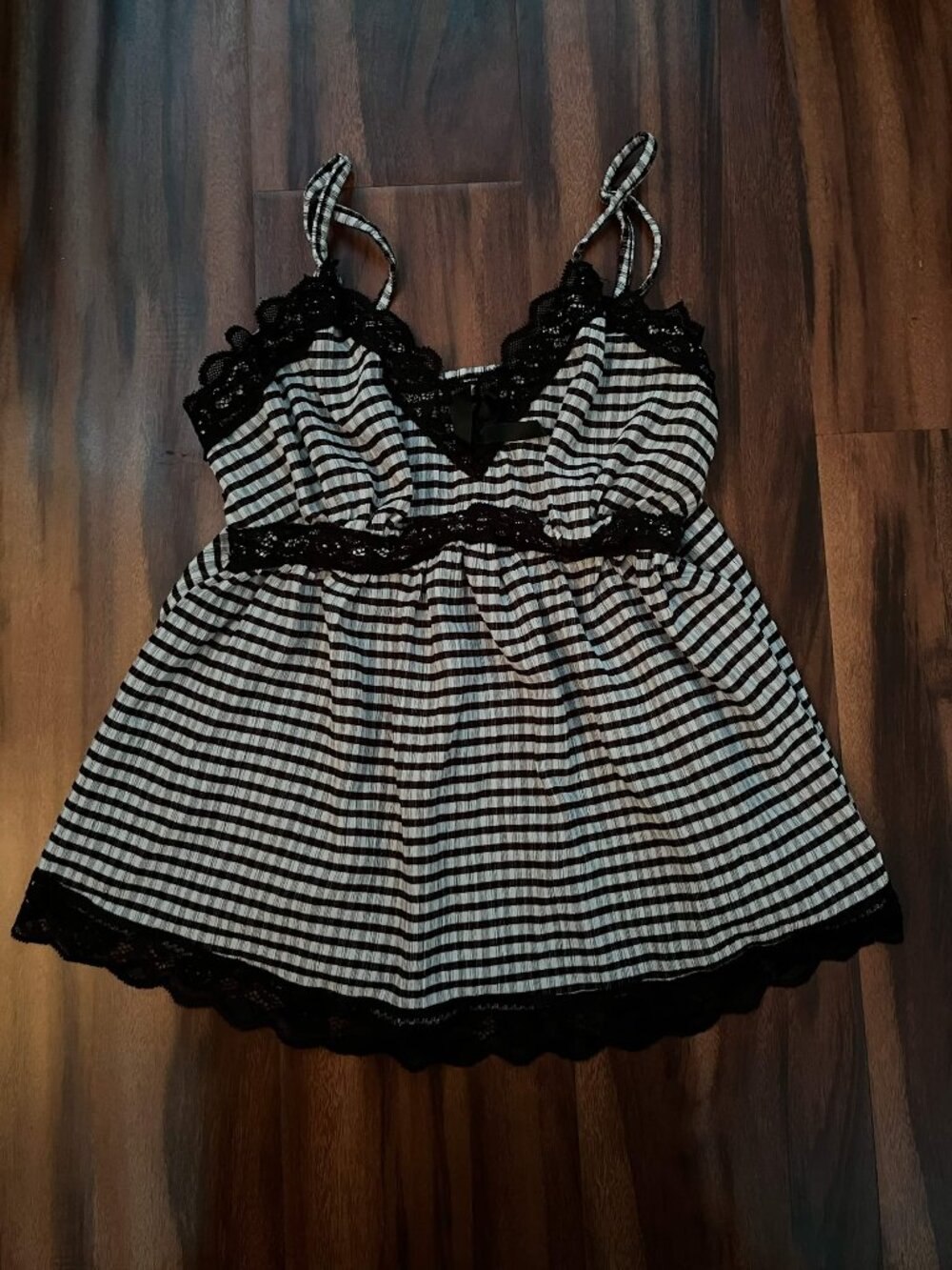 Black & White Plaid Cute Doll Babydoll Top